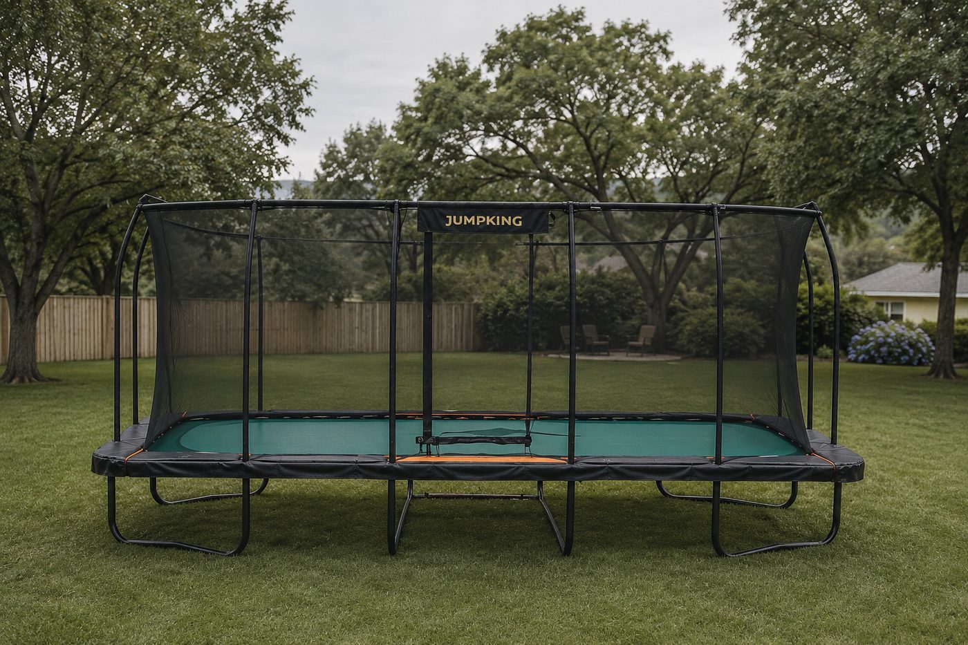 Trampoline assembly Calgary backyard